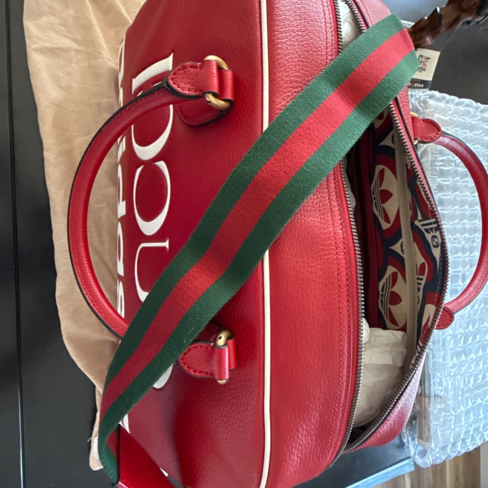 Adidas gucci red duffle bag 702422 - Picture 3 of 4